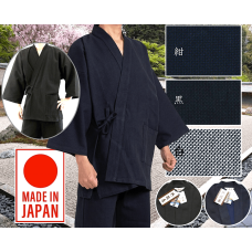 Men's Deluxe Sashiko Samue Cotton superior Made in Japan